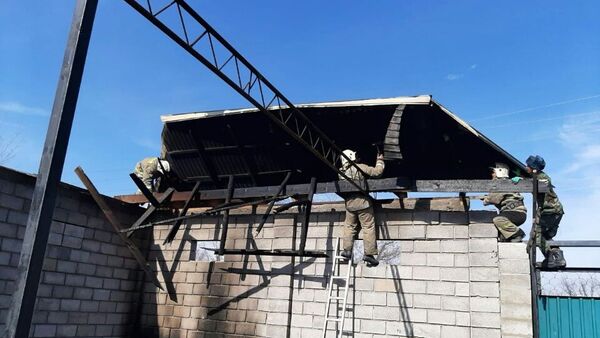 Работа пожарных в Кордае после беспорядков - Sputnik Казахстан