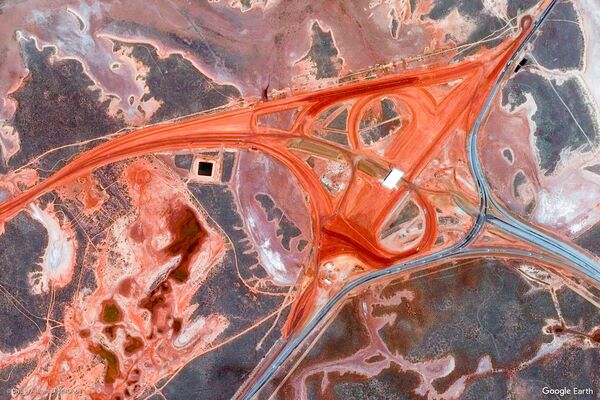 Изображение из космоса местности в районе австралийского города Порт-Хедленд, Австралия - Sputnik Казахстан