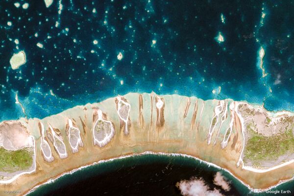 Изображение из космоса местности в районе островов Туамоту и Гамбье, Французская Полинезия - Sputnik Казахстан