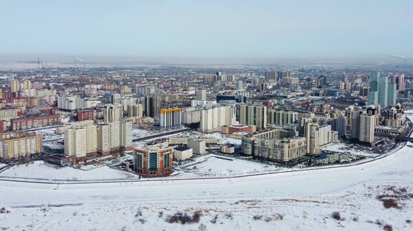 Нур-Султан, правый берег, зима - Sputnik Казахстан