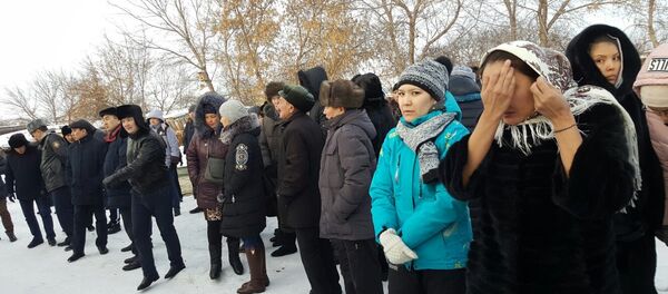 Похороны застреленного полицейского Дархана Еламанова в Акмолинской области - Sputnik Казахстан