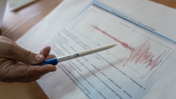 Землетрясение на графике сейсмологов - Sputnik Қазақстан