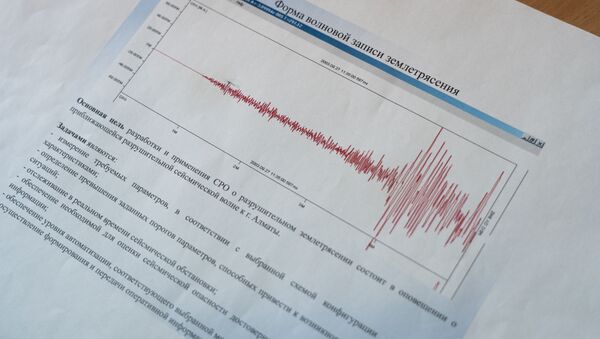 Продольные и поперечные волны землетрясение на графике сейсмологов - Sputnik Қазақстан