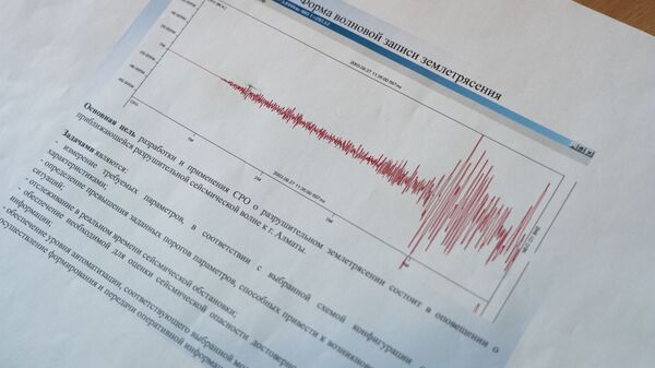 Продольные и поперечные волны землетрясение на графике сейсмологов - Sputnik Қазақстан