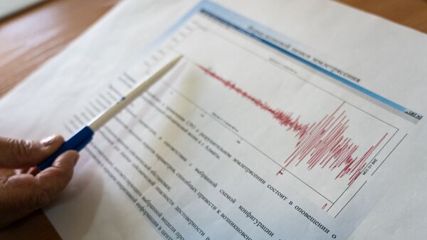График продольных и поперечных волн землетрясения демонстрирует сейсмолог - Sputnik Казахстан