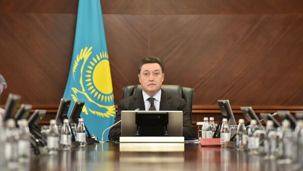 Премьер-министр Казахстана Аскар Мамин на заседании правительства  - Sputnik Казахстан
