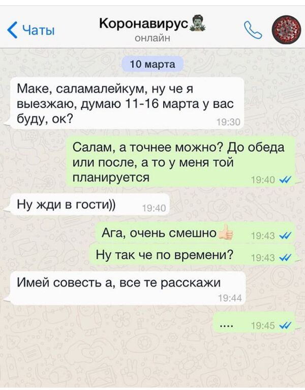 Наконец-то коронавирус: казахстанцы ответили мемами на заявление главного санврача - Sputnik Казахстан