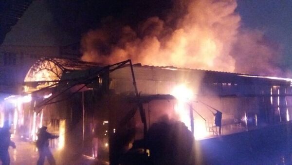 Пожар на рынке в Актау - Sputnik Казахстан