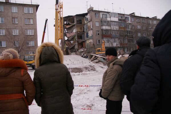 Обрушение жилого дома в поселке Шахан города Шахтинска - Sputnik Казахстан
