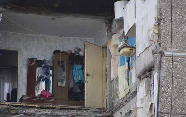 Обрушение жилого дома в поселке Шахан города Шахтинска, архивное фото - Sputnik Казахстан
