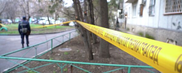 Лента оцепления, архивное фото Лента оцепления, архивное фото - Sputnik Казахстан