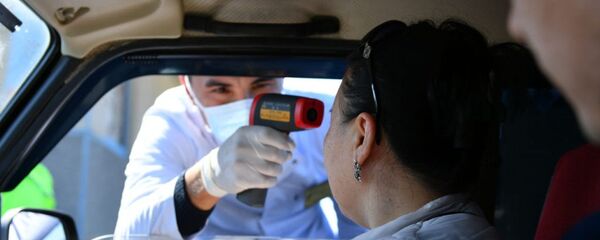 Измерение температуры у проезжающих блокпосты - Sputnik Казахстан