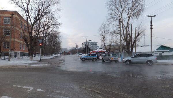 Улица в Кокшетау близ места прорыва водопровода - Sputnik Казахстан