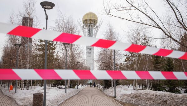 Символ столицы Казахстана - Байтерек оцеплен в Нур-Султане - Sputnik Казахстан