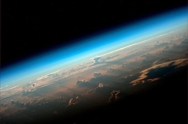 Вид на Землю с борта МКС снятый космонавтом Роскосмоса Олегом Артемьевым - Sputnik Казахстан