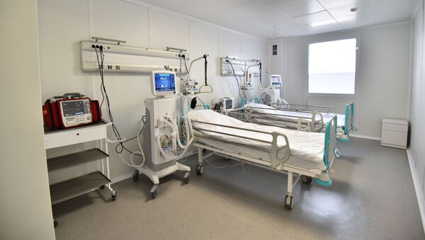  Модульная инфекционная больница, построенная в условиях ЧП в связи с пандемией коронавируса в Нур-Султане - Sputnik Қазақстан