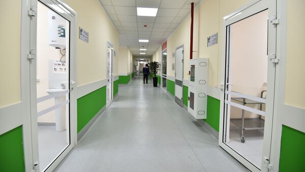  Модульная инфекционная больница, построенная в условиях ЧП в связи с пандемией коронавируса в Нур-Султане - Sputnik Қазақстан