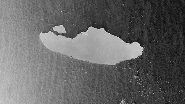 Снимок спутника Sentinel-1 айсберга А-68, сделанный 23 апреля 2020 года  - Sputnik Казахстан