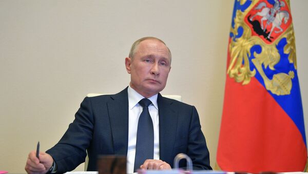 Президент РФ В. Путин провел совещание с главами регионов по борьбе с распространением коронавируса в РФ - Sputnik Қазақстан