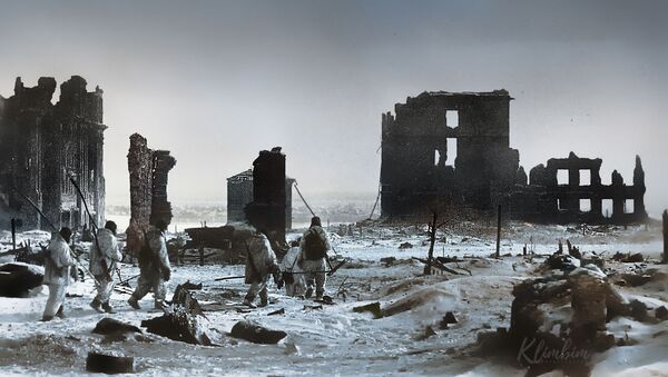 Центр города Сталинграда после освобождения от немецко-фашистских захватчиков - Sputnik Казахстан