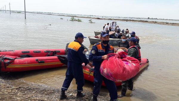 Спасатели эвакуируют жителей затопленных поселков в Мактааральском районе - Sputnik Қазақстан