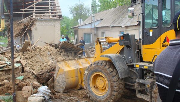 Разрушенные из-за проливных дождей дома в Туркестанской области - Sputnik Казахстан