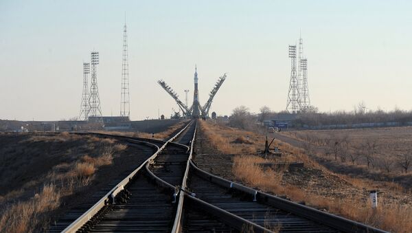 Ракета на стартовом комплексе космодрома Байконур. Архивное фото - Sputnik Казахстан