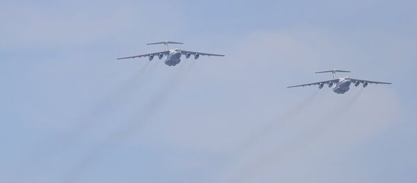 Военно-транспортный самолёт Ил-76. Архивное фото Военно-транспортный самолёт Ил-76. Архивное фото - Sputnik Казахстан