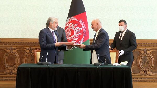 Конец двоевластия: Гани и Абдулла подписали соглашение о разделе власти в Афганистане - видео - Sputnik Казахстан