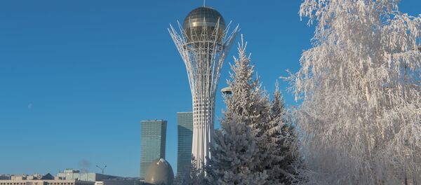 Виды Астаны зимой, монумент Байтерек Виды Астаны зимой, монумент Байтерек - Sputnik Казахстан