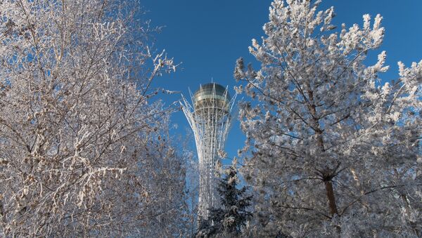 Виды Астаны зимой, монумент Байтерек - Sputnik Казахстан