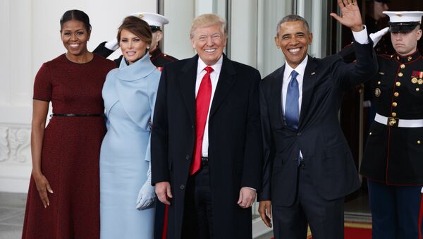 Бывший и избранный президенты США Барак Обама и Дональд Трамп - Sputnik Казахстан