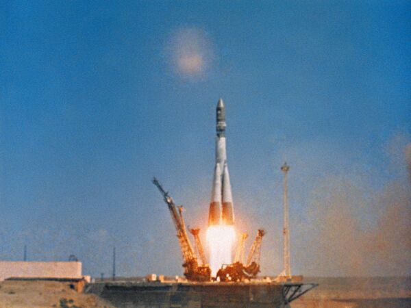 Старт космического корабля Восток-1 на космодроме Байконур - Sputnik Қазақстан