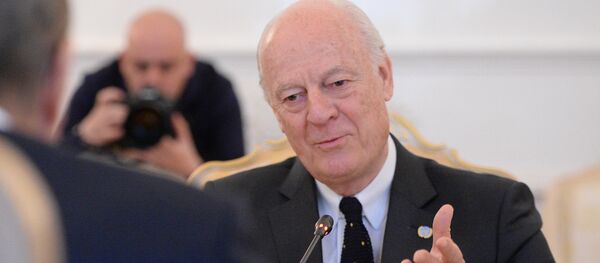 Архивное фото спецпосланника ООН по Сирии С. де Мистура Архивное фото спецпосланника ООН по Сирии С. де Мистура - Sputnik Казахстан