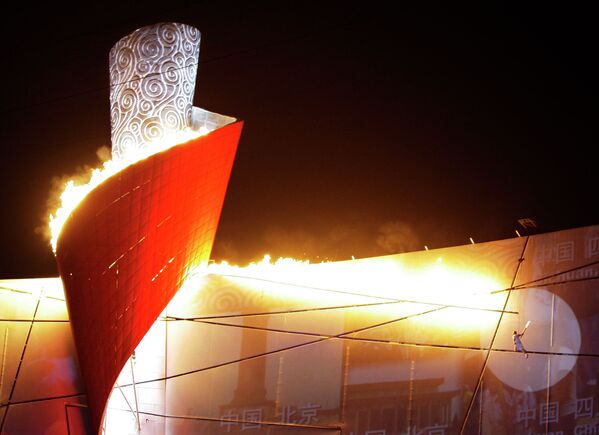 Зажжение огня Олимпиады 2008 в Пекине - Sputnik Казахстан
