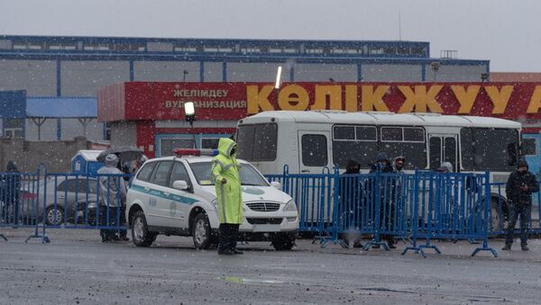Полицейские на блокпосту, архивное фото - Sputnik Казахстан