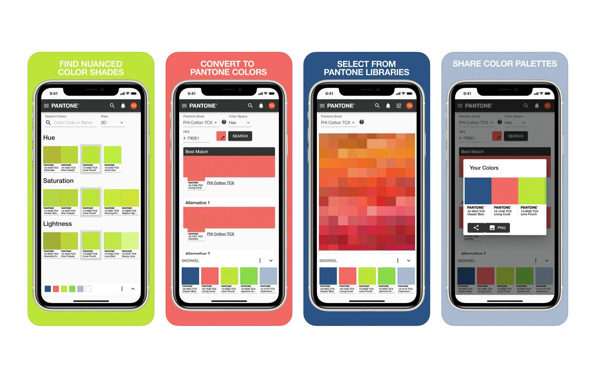 Цветовая схема мобильного приложения