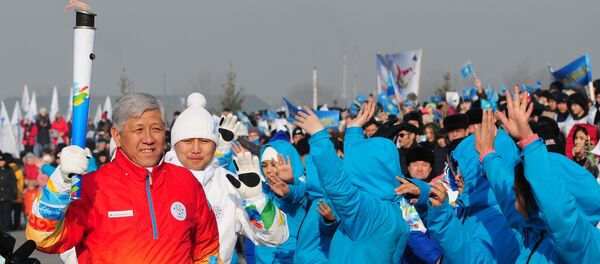Эстафета огня Универсиады в Талдыкоргане Эстафета огня Универсиады в Талдыкоргане - Sputnik Казахстан