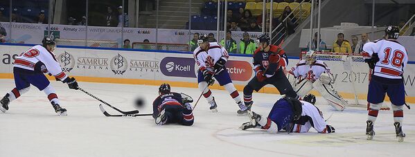 Первый хоккейный матч Универсиады Словакия-Великобритания - Sputnik Казахстан