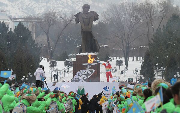 Церемония зажжения огня зимней Универсиады-2017 - Sputnik Казахстан