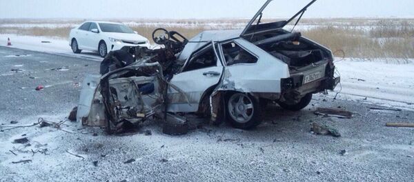 Петропавл түбіндегі жол апаты - Sputnik Қазақстан