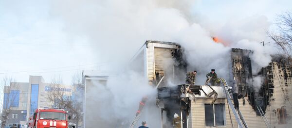 Административное здание горит в Кокшетау - Sputnik Казахстан