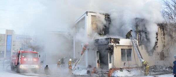 Административное здание горит в Кокшетау - Sputnik Казахстан