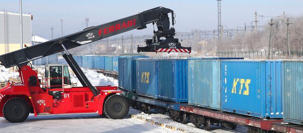 Отгрузка зерна Отгрузка зерна - Sputnik Казахстан