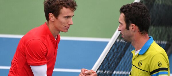 Казахстанский теннисист Михаил Кукушкин и россиянин Андрей Кузнецов - Sputnik Казахстан