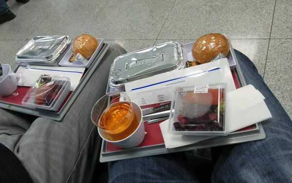 Пассажирам задержанного рейса раздали горячее питание - Sputnik Казахстан