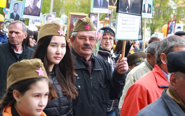 Шествие Бессмертного полка в Караганде, архивное фото - Sputnik Казахстан