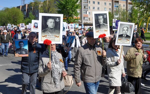 Шествие Бессмертного полка в Петропавловске, архивное фото - Sputnik Казахстан