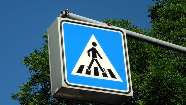 Предупреждающий дорожный знак пешеходный переход - Sputnik Казахстан