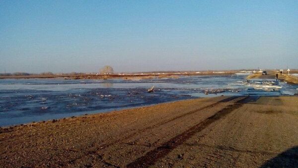 В ВКО талыми водами затопило дорогу Семей – Долонь - Sputnik Казахстан